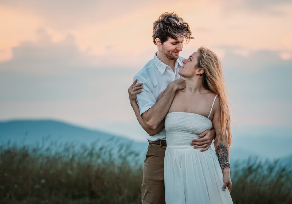 a max patch elopement during a sunset