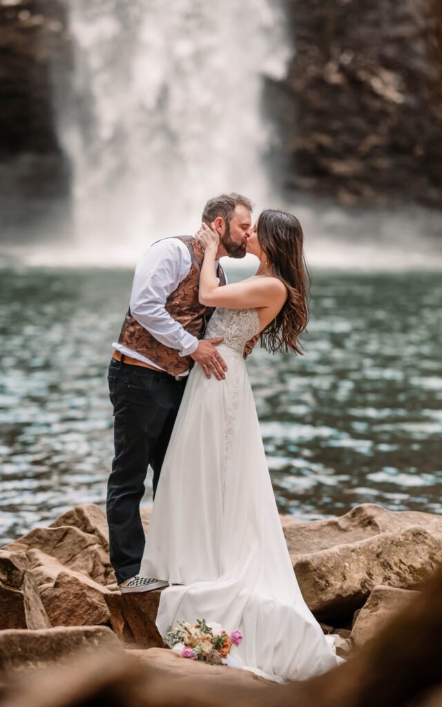 a water fall elopement in the blue ridge