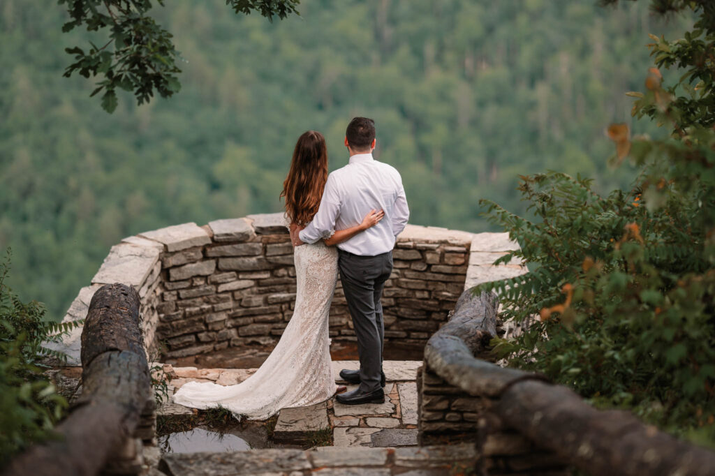 enjoying a first look during your elopement