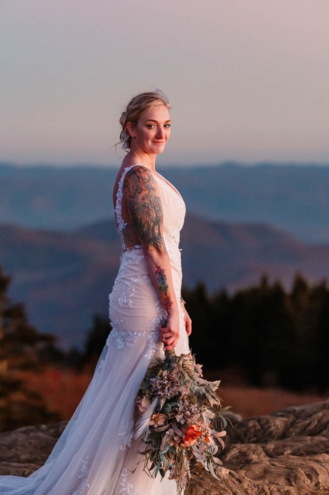 north carolina waterfall elopement